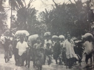 Refugees crossing the border from then East Pakistan to India.