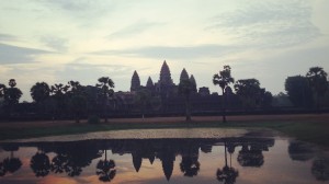 Sunrise at Angkor Wat. 