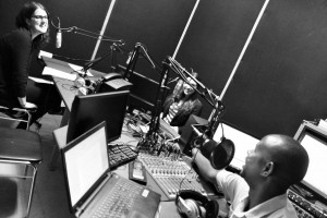 Ashley and I talking about the 160 Girls Project on the Day of the African Child, June 16th 2016, on the radio in Isiolo. 