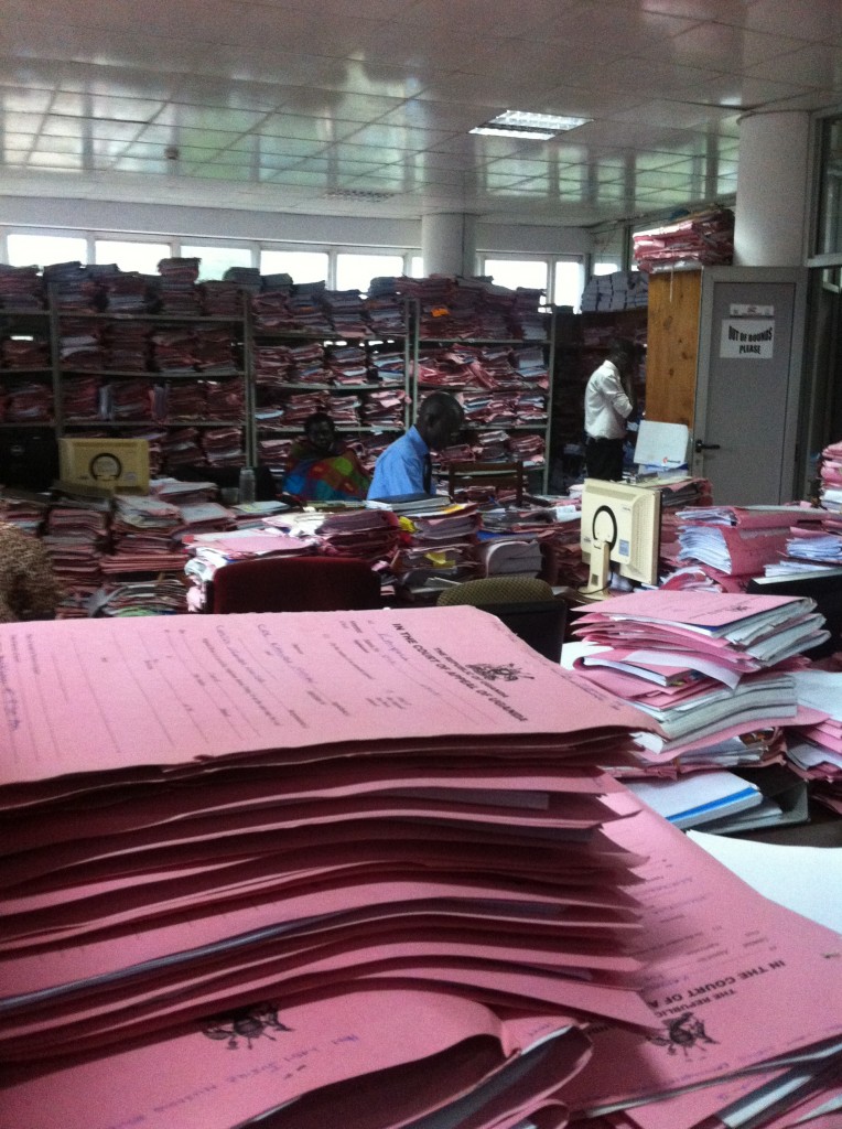 This is a photo of the Ugandan Constitutional Court's Registrars Office 