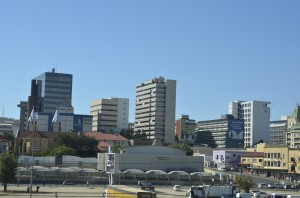 The downtown core of Windhoek.